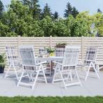 vidaXL Tuinstoelkussens 6 st 120x50x3 cm stof ruitpatroon, Verzenden, Nieuw