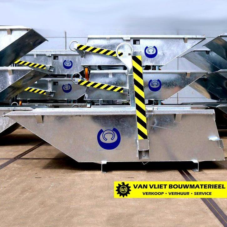 Kraancontainer Kiepcontainer Type B 1000ltr 2000kg puinbak, Zakelijke goederen, Machines en Bouw | Kranen en Graafmachines