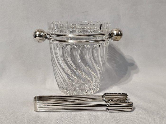Prima - Art Deco - Ijsemmer - Kristal, Verzilverd, Antiek en Kunst, Kunst | Designobjecten