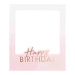 Roze Happy Birthday Photobooth Frame Zelf Maken Set, Nieuw, Verzenden