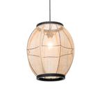 Oosterse hanglamp bruin stof 35 cm - Rob, Huis en Inrichting, Lampen | Hanglampen, Nieuw, Overige materialen, Oosters, 75 cm of meer