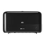 Tork Elevation twin coreless toiletpapier dispenser zwart, Verzenden