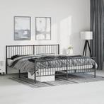 vidaXL Bedframe met hoofd- en voeteneinde metaal zwart, Huis en Inrichting, Verzenden, Zwart, Metaal, Nieuw