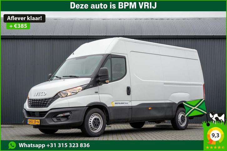 Iveco Daily **35S14V 2.3 L2H2 | 136 PK | Cruise | Airco | 35, Auto's, Bestelauto's, Lease, Blauw, Handgeschakeld, Wit, Financial lease