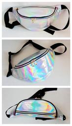 Grote Iridescent Heuptas Zilver Holografisch Heuptasje Fanny, Ophalen of Verzenden, Nieuw, Overige kleuren, Overige typen