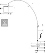 2dekans | Mexlite Vloerlamp Solva Zwart 185x150 cm Zonder, Huis en Inrichting, Lampen | Vloerlampen, Ophalen of Verzenden, Zo goed als nieuw