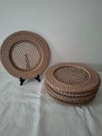 Onderbord (6) - Rattan - wilgen, gevlochten rotan, Antiek en Kunst