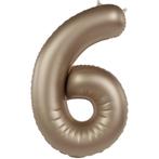 6 Jaar Cijfer Ballon Goud 86cm, Verzenden, Nieuw