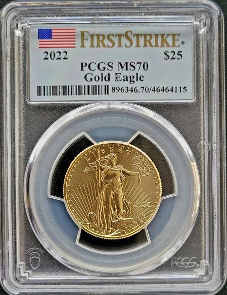 Gouden American Eagle 1/2 oz 2022 PCGS MS70, Postzegels en Munten, Munten | Amerika, Midden-Amerika, Losse munt, Goud, Verzenden