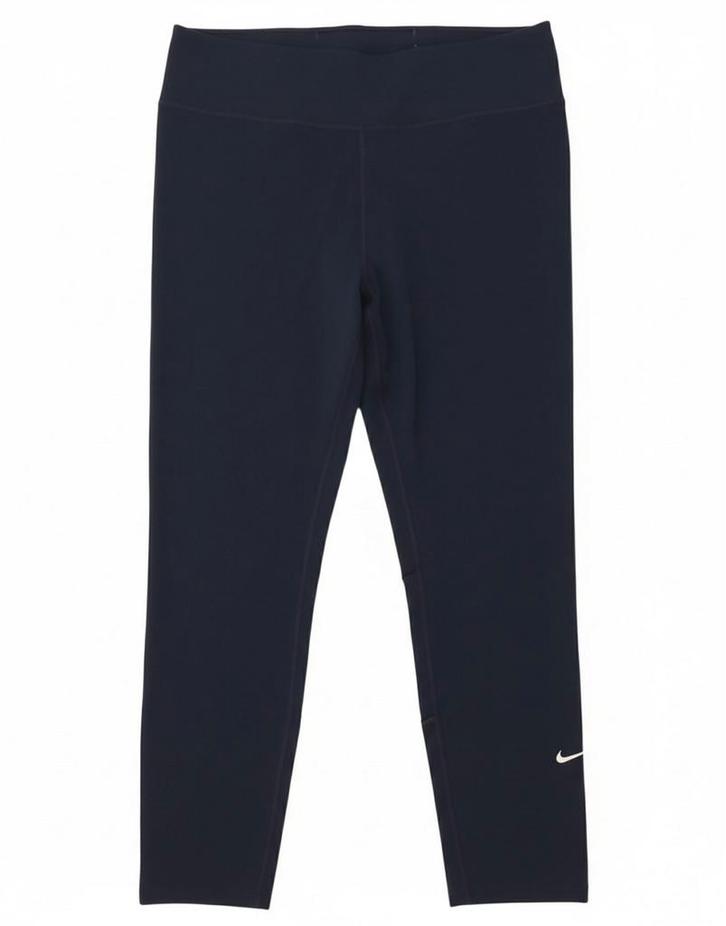 NIKE Womens Dri Fit Leggings UK 18 XL Navy Blue Polyester, Kleding | Dames, Leggings, Maillots en Panty's, Verzenden