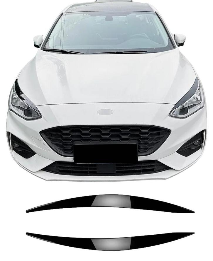 Koplampspoilers | Ford | Focus 2018-2021 | MK4 | Glanzend Zw, Auto-onderdelen, Carrosserie en Plaatwerk, Nieuw, Ford, Verzenden