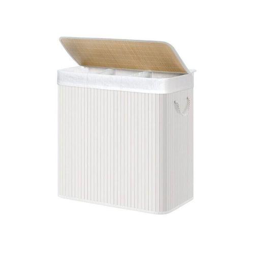 Songmics LCB091W01 wasmand 3 compartimenten van €34 voor €13, Huis en Inrichting, Woonaccessoires | Schalen en Manden, Rechthoekig