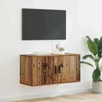vidaXL Wandgemonteerde TV-kast Oud hout 80 x 34.5 x 40 cm, Minder dan 50 cm, Verzenden, Nieuw, Minder dan 100 cm