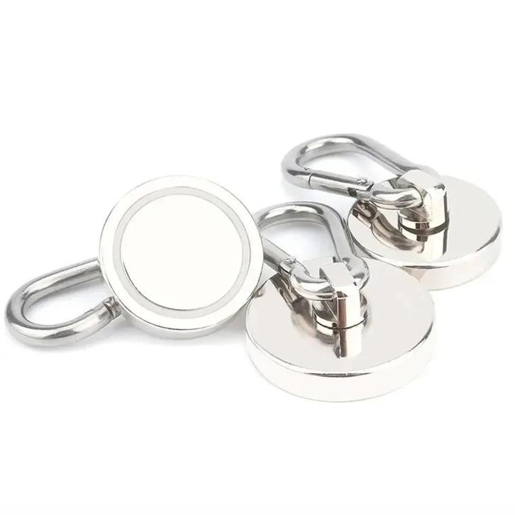 Magneet met karabijnhaak - 32mm - Gegalvaniseerd, Doe-het-zelf en Verbouw, IJzerwaren en Bevestigingsmiddelen, Overige typen, Nieuw