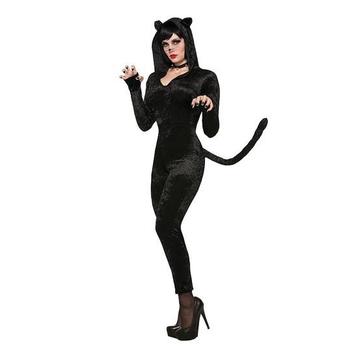 Catwoman/katten kostuum zwart velours - Dieren onesies beschikbaar voor biedingen