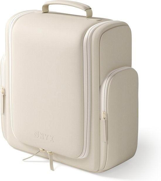 2dekans | ONYX Toilettas Beige - Make Up Tasje - Cosmetica, Huis en Inrichting, Woonaccessoires | Spiegels, Zo goed als nieuw