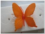 Vlinders van foam Oranje 6 cm. Doos 36 stuks Vlinders voor, Nieuw, Ophalen of Verzenden
