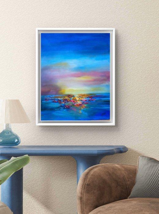 Isabel Tapias T - Tintineos de luz. XL Obra original, Antiek en Kunst, Kunst | Schilderijen | Modern