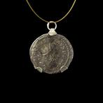 Oud-Romeins Zilver Romeinse munt keizer Postumus - Moneta op, Sieraden, Tassen en Uiterlijk, Antieke sieraden