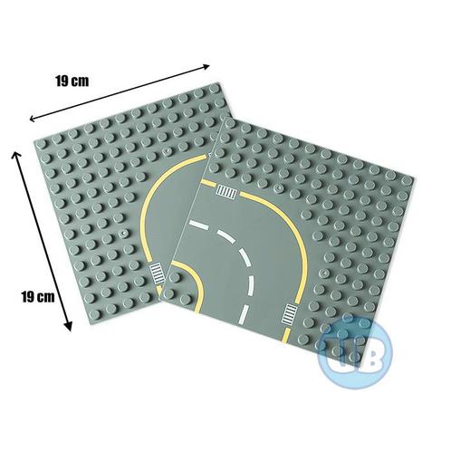 Wegenplaat tussen bocht - 19 x 19 cm - 2 stuks, Kinderen en Baby's, Speelgoed | Duplo en Lego, Nieuw, Verzenden
