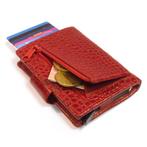 Figuretta Croco RFID Creditcardhouder met Muntgeldvak Rood, Overige merken, Verzenden, Nieuw, Leer