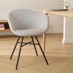 Nolon Noa eetkamerstoel | Grijs | Kuipstoel | Armleuning, Huis en Inrichting, Stoelen, Verzenden, Modern/Scandinavisch, Nieuw