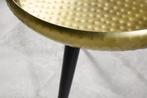 Handgemaakte bijzettafel ORIENT 50cm messing goud rond, Huis en Inrichting, Tafels | Sidetables, Ophalen of Verzenden, Nieuw