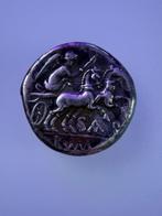 Romeinse Republiek. Sex. Atilius Saranus. 155 BC. Denarius