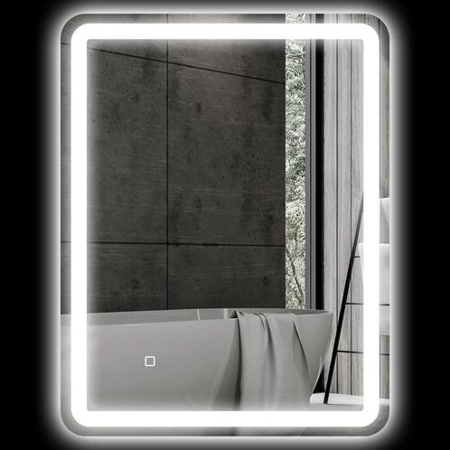 TRUUSK LED Badkamerspiegel 60x80 cm - Touch-schakelaar - Geh, Huis en Inrichting, Woonaccessoires | Spiegels, Nieuw, Verzenden