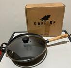 Wokpan Oakfire met glazen deksel (vlakke bodem), Huis en Inrichting, Verzenden, Nieuw