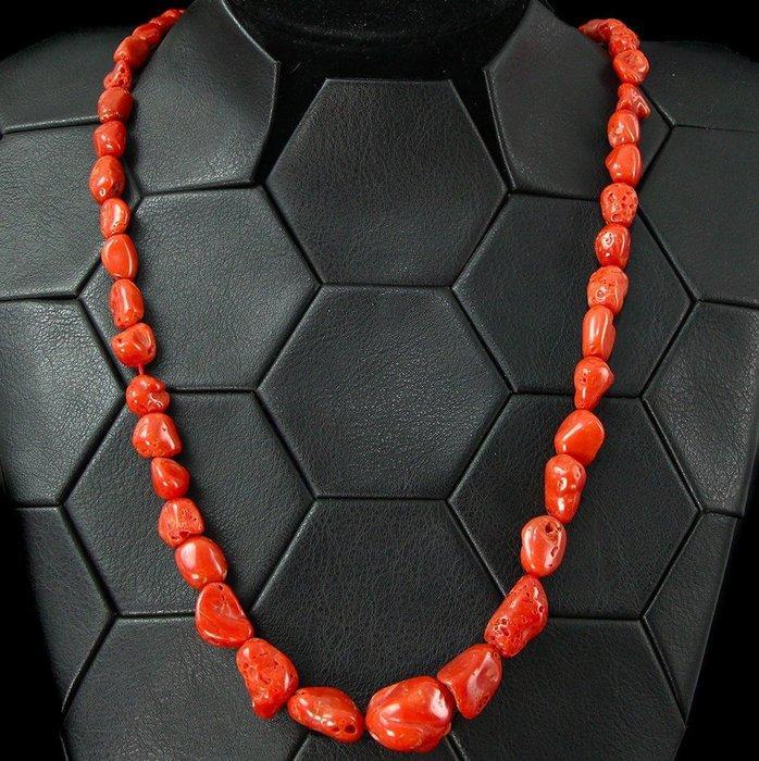 Collana Sassi di Coralum Rubrum Exclusieve Italiaanse Rode, Verzamelen, Mineralen en Fossielen