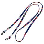 Fako Bijoux® - Brillenkoord - Inka - 70cm - Donkerblauw/Rood, Sieraden, Tassen en Uiterlijk, Zonnebrillen en Brillen | Dames, Verzenden