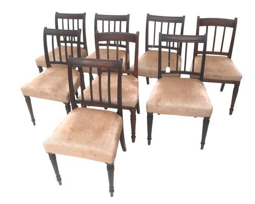 Acht eetkamerstoelen, 20e eeuw, Huis en Inrichting, Stoelen, Gebruikt