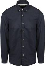Scotch and Soda Linnen Overhemd Navy maat M Heren, Verzenden, Nieuw, Blauw, Scotch and Soda