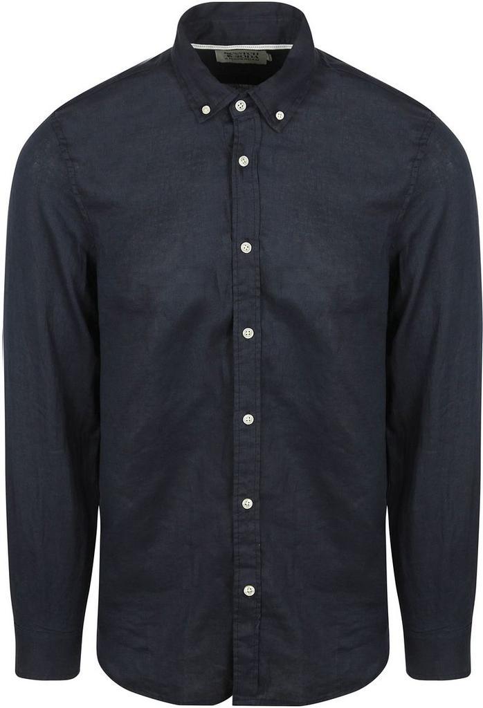 Scotch and Soda Linnen Overhemd Navy maat M Heren, Kleding | Heren, Overhemden, Blauw, Nieuw, Verzenden