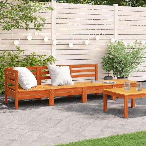 vidaXL Tuinbank 4-zits massief grenenhout wasbruin, Tuin en Terras, Tuinsets en Loungesets, Nieuw, Verzenden