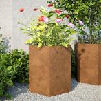 vidaXL Plantenbak zeshoek 46x40x45 cm weervast staal, Tuin en Terras, Bloembakken en Plantenbakken, Verzenden, Nieuw, Metaal