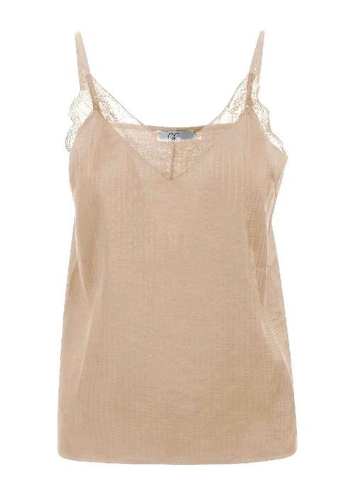 -24% Coster Copenhagen  Coster Copenhagen Nude top met kant, Kleding | Dames, Tops, Beige, Nieuw, Verzenden