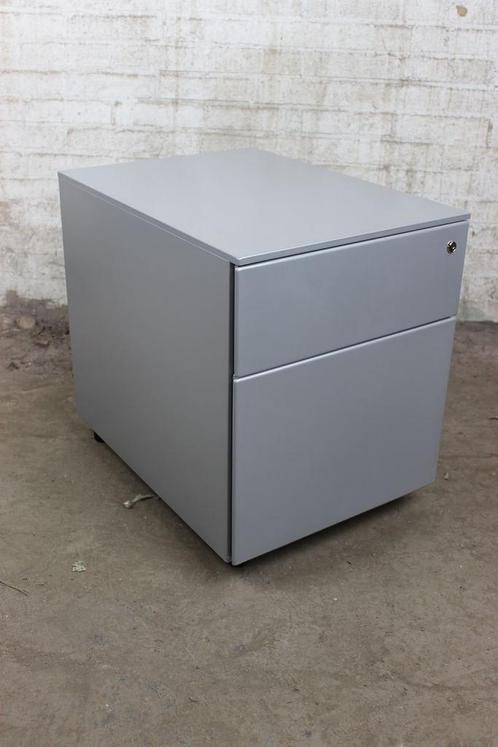 Ladeblok | Tweedehands | Zilvergrijs | 2 lades | LB10, Huis en Inrichting, Kasten | Ladekasten, Gebruikt, Verzenden