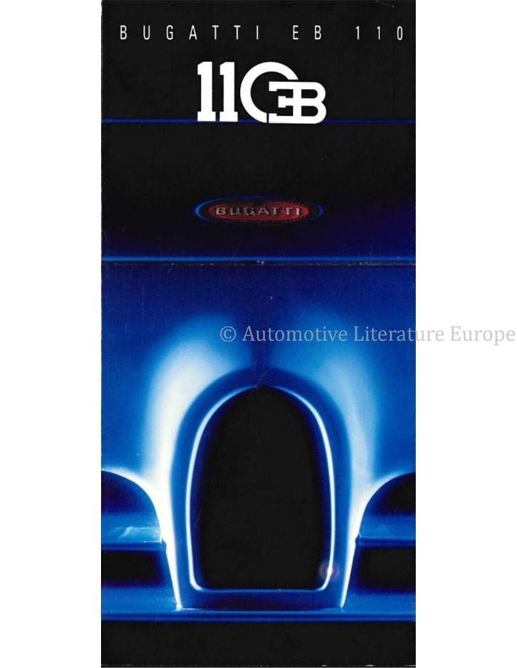 1992 BUGATTI EB110 GT | SUPERSPORT BROCHURE FRANS, Boeken, Auto's | Folders en Tijdschriften