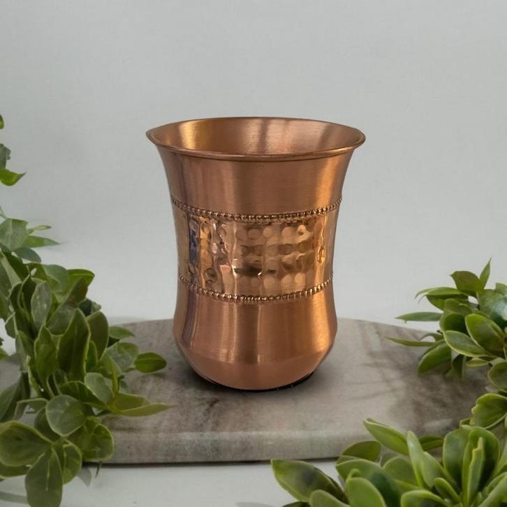 Puur koperen beker gebogen sequence – 300 ml (zware, Huis en Inrichting, Keuken | Servies, Ophalen of Verzenden