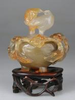 Vaas Tripode, Censer en Gesculpteerde Cornalijn - Bloemen -