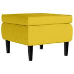 Gele Fluweel Kruk - Retourdeal - Design Krukje! 35% Korting, Ophalen of Verzenden, Nieuw, Hout