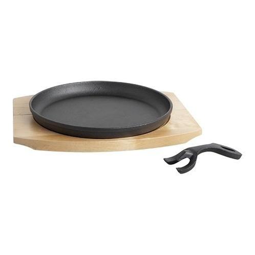 Bistro Serveerpan | Gietijzer | Ø22cm | Houten Onderbord, Zakelijke goederen, Horeca | Overige, Verzenden
