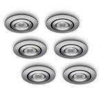 Ledisons LED-inbouwspot Piccolo 1W set 6 stuks zilver, Nieuw