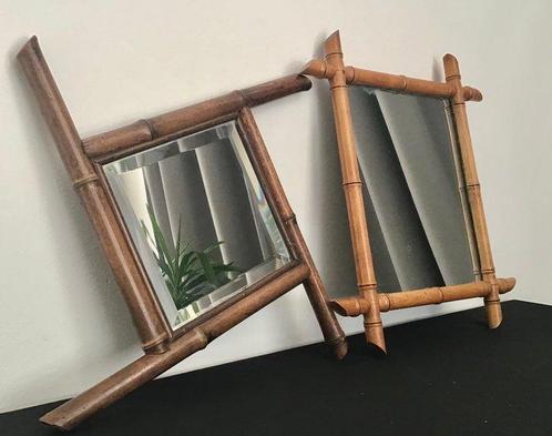 Spiegel (2) - Bamboo en faux Bamboo, Antiek en Kunst, Curiosa en Brocante