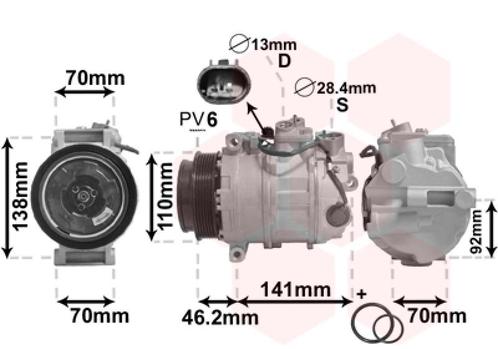 AIRCO COMPRESSOR VOOR MERCEDES BENZ C SPORTCOUPE CL203, Auto-onderdelen, Airco en Verwarming, Nieuw, Ophalen of Verzenden