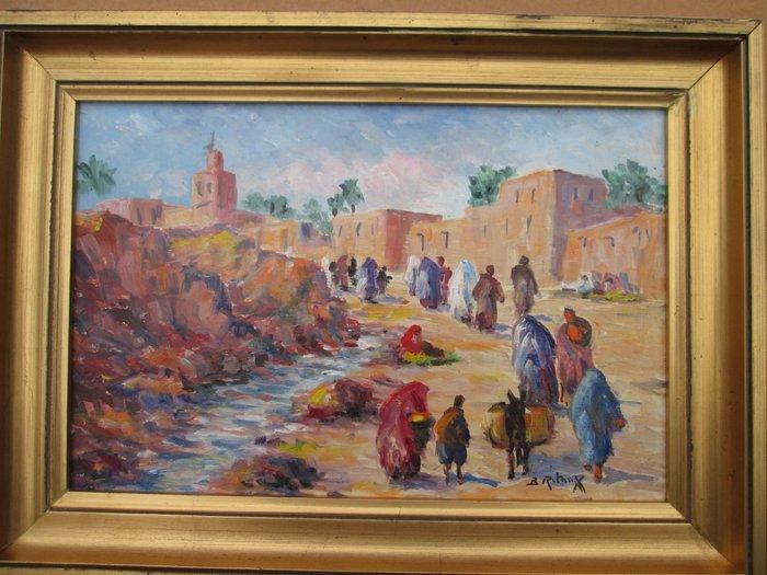 Bruno Retaux (1947) - Bled au Maroc, Antiek en Kunst, Kunst | Schilderijen | Klassiek