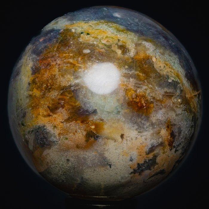 Oceaan Jaspis Fine Polished Ocean jasper Sphere - Hoogte:, Verzamelen, Mineralen en Fossielen