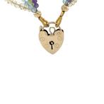 Vintage edelstenen collier met hart sluiting 9 krt, Ophalen of Verzenden, Nieuw